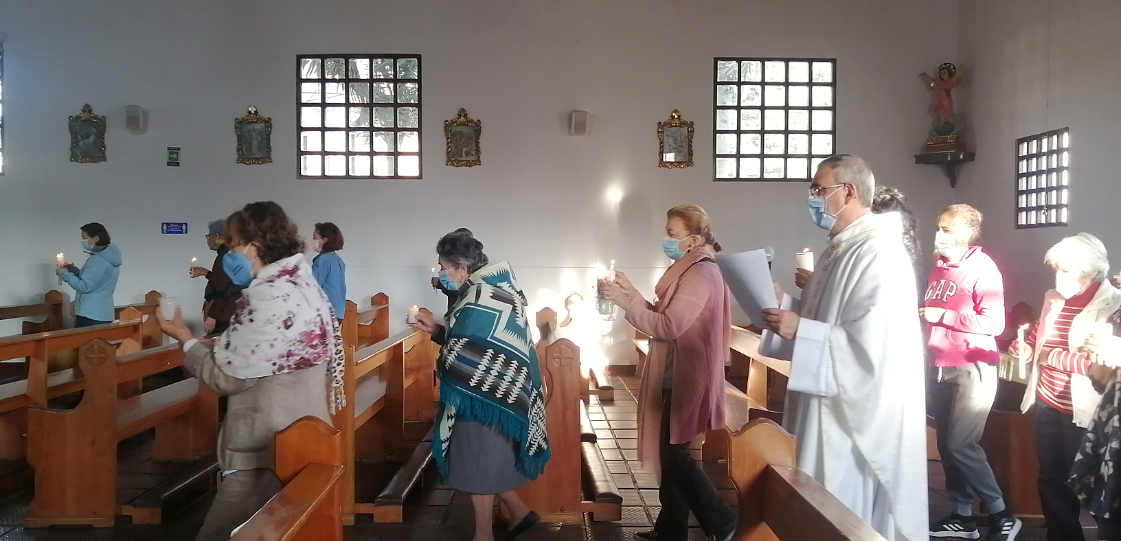 En procesión